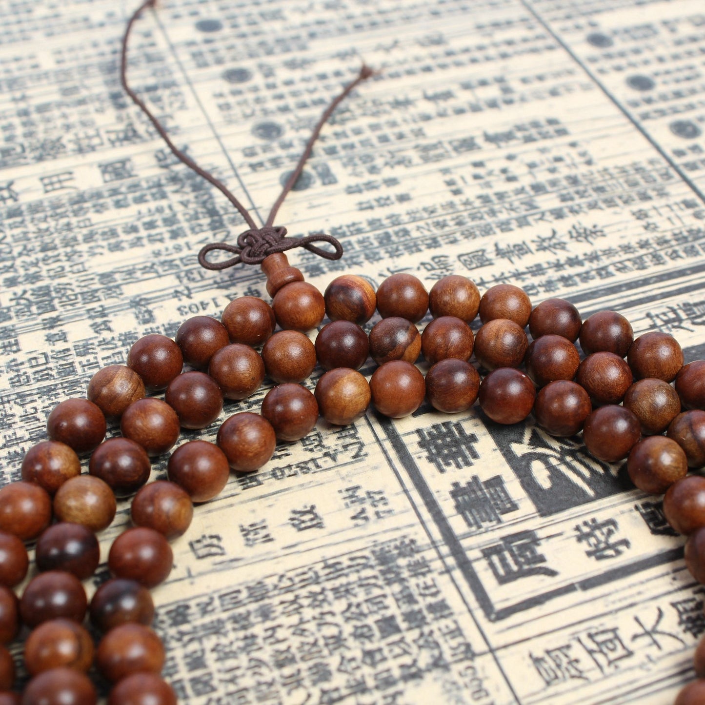 8mm 108 Beads Lightning-Struck Jujube Wood Buddhist Prayer Beads for Protection