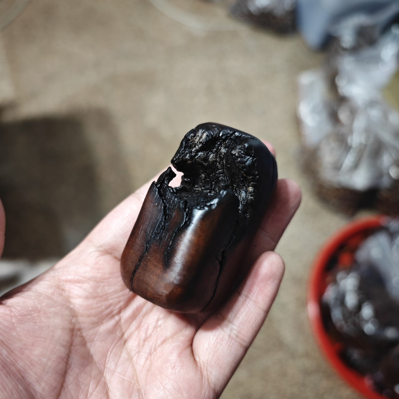 Irregular Lightning-Struck Jujube Wood Daoist Talisman for Peace and Protection