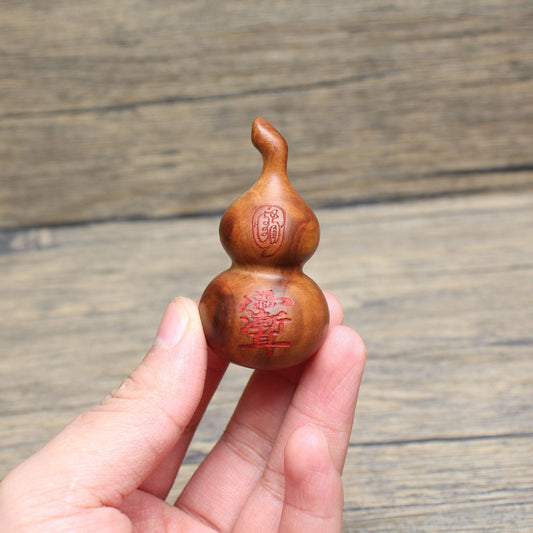 Lightning-Struck_Jujube_Wood_Ziwei_Talisman_Golden_Light_Gourd_Hand-Carved_Ornament_with_Cinnabar_Filling