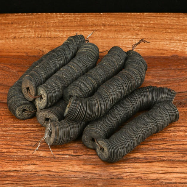 Portable Five Emperors Coin Antique Copper Feng Shui DIY Hanging Ornament for Good Luck and Protection