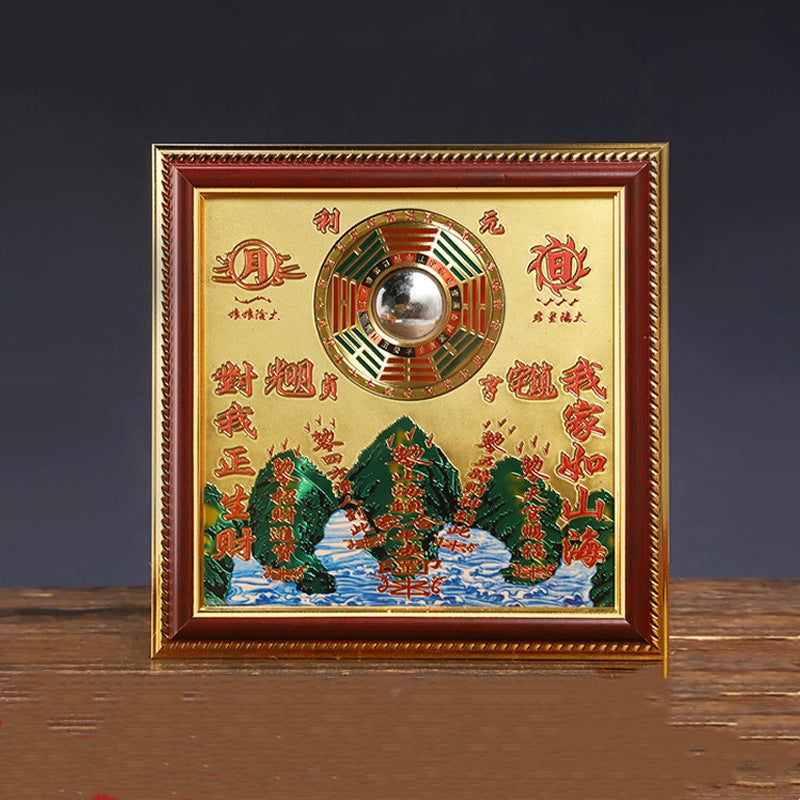 Shan Hai Zhen Home Decor Bagua Convex Mirror for Feng Shui Protection and Good Fortune